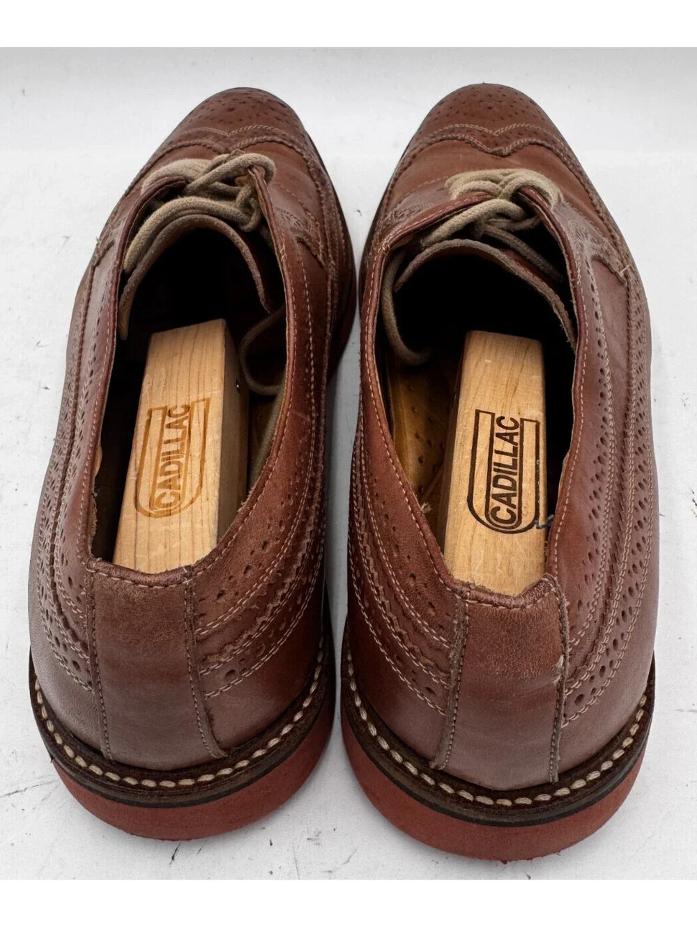 1901 Nordstrom Kyle Men's Dress Shoes 11 Brown Leather Brogues Wingtip Oxfords